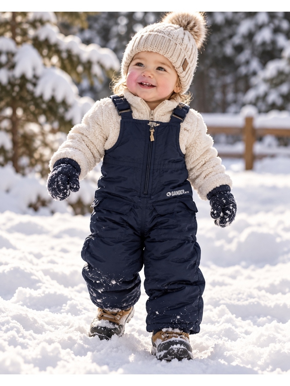 Gander Mtn Navy Blue Toddler Snow Bib Overalls Size 2T